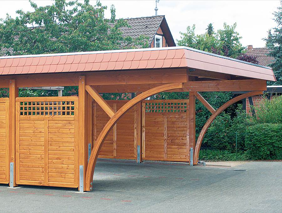 Carport mit Leimholzbogen